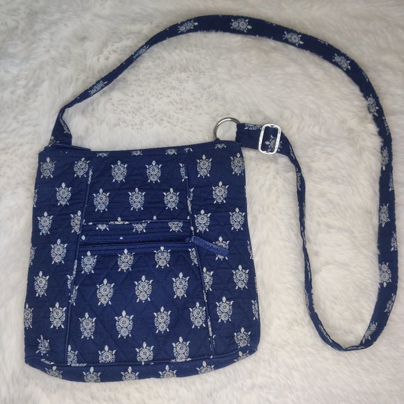Vera Bradley Blue Boho Turtle Quilted Crossbody - Picture 2 of 9